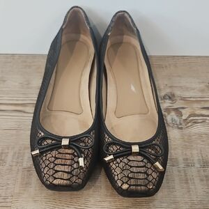 Naturalizer Dove Wedge Metallic Bronze/brown Ballet Flats